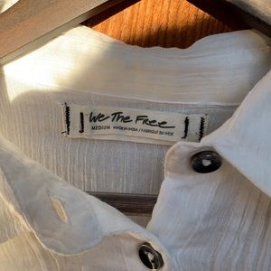 Free people cotton tuxedo shirt
